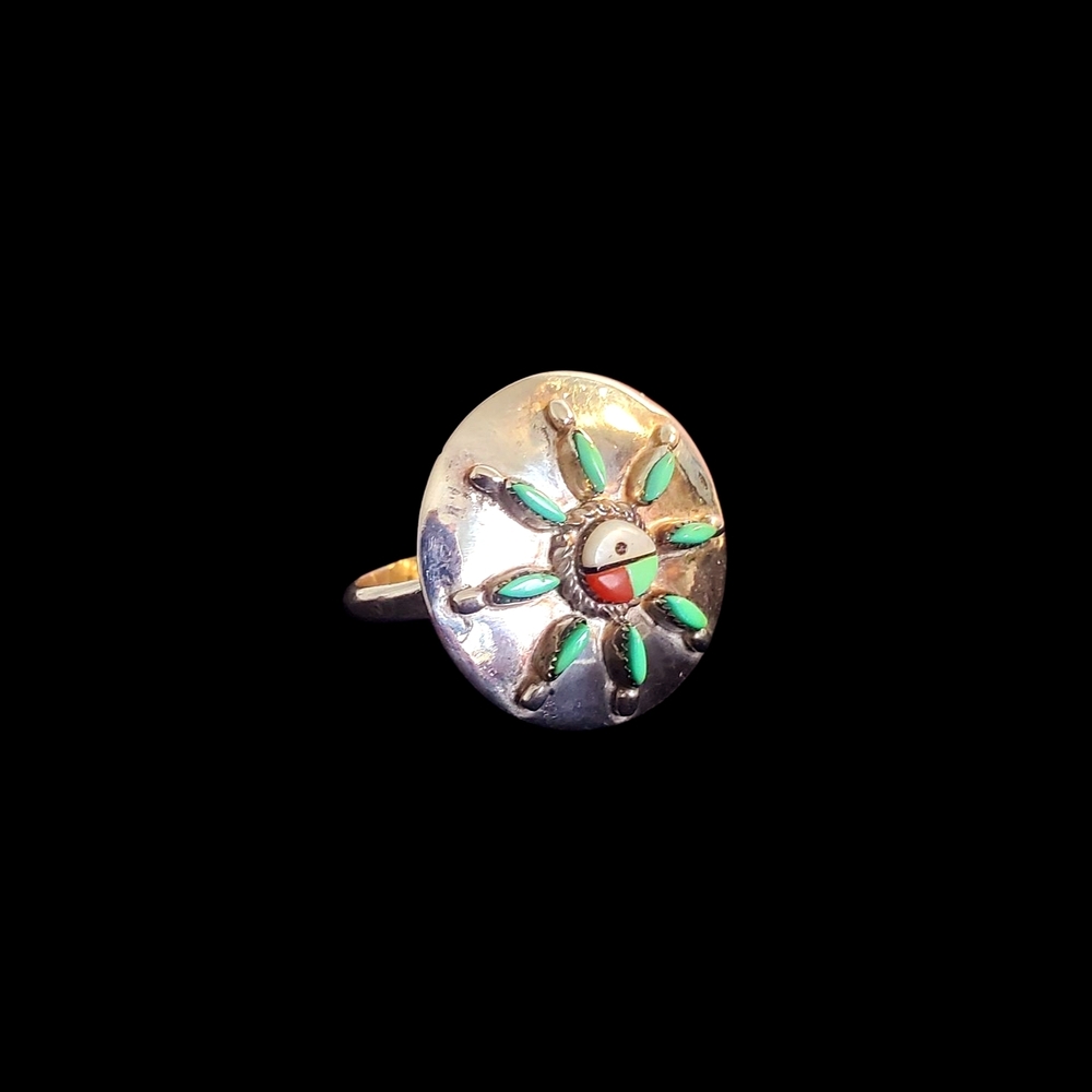 Navajo 925 Silver Multi Stone Turquoise Ring